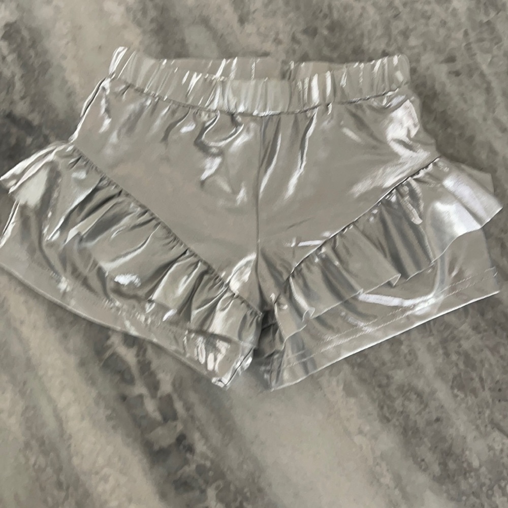Imoga Girls Silver Metallic Shorts
